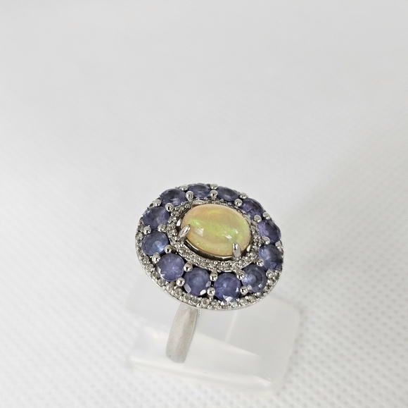 Genuine Carol Brodie Tanzanite & Opal Ring Size 8-ish! 💍 - Picture 9 of 10